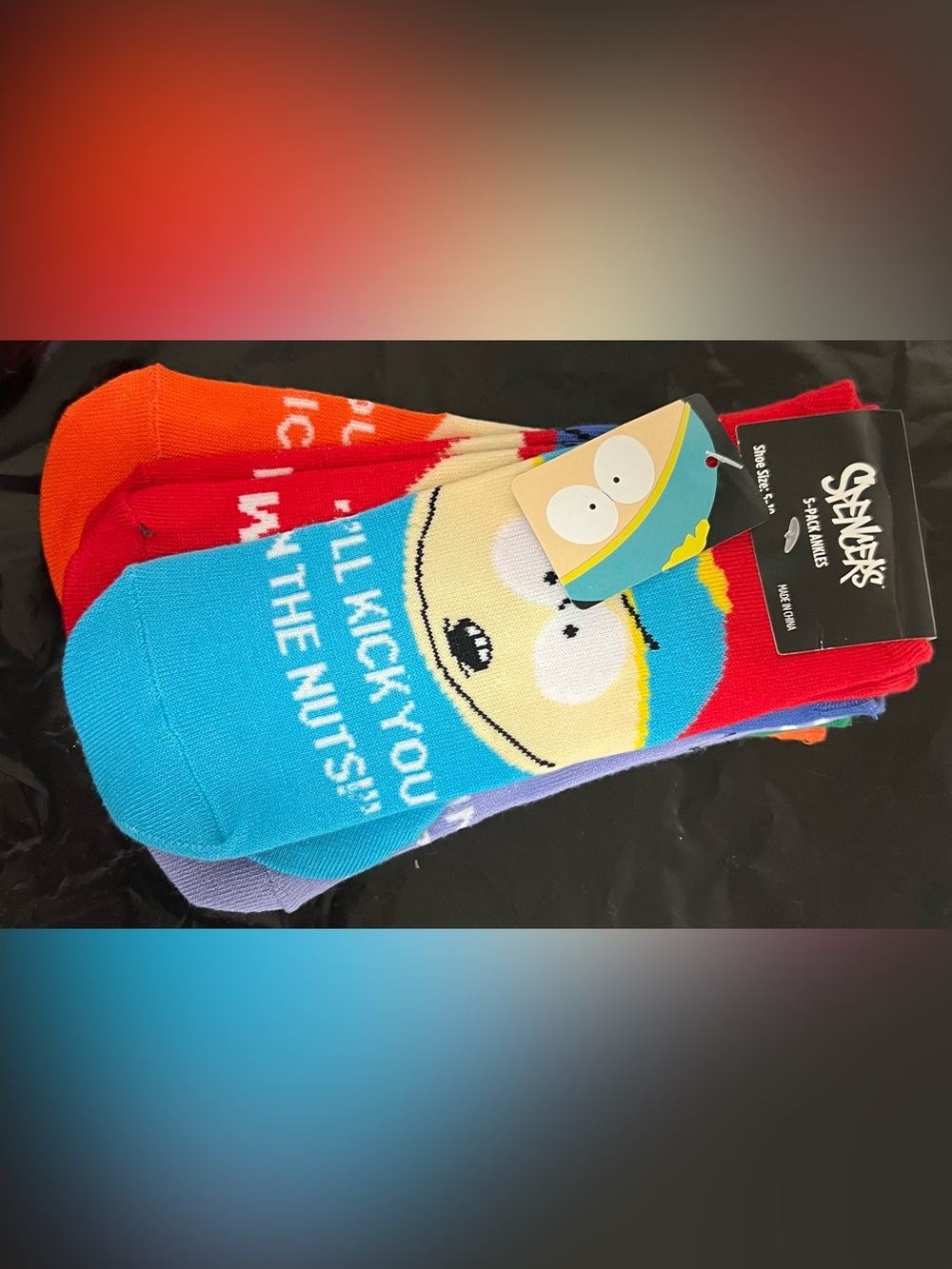 NWT South Park Characters Pack Of 5 Pairs Socks Spencer’s Sz 5-10